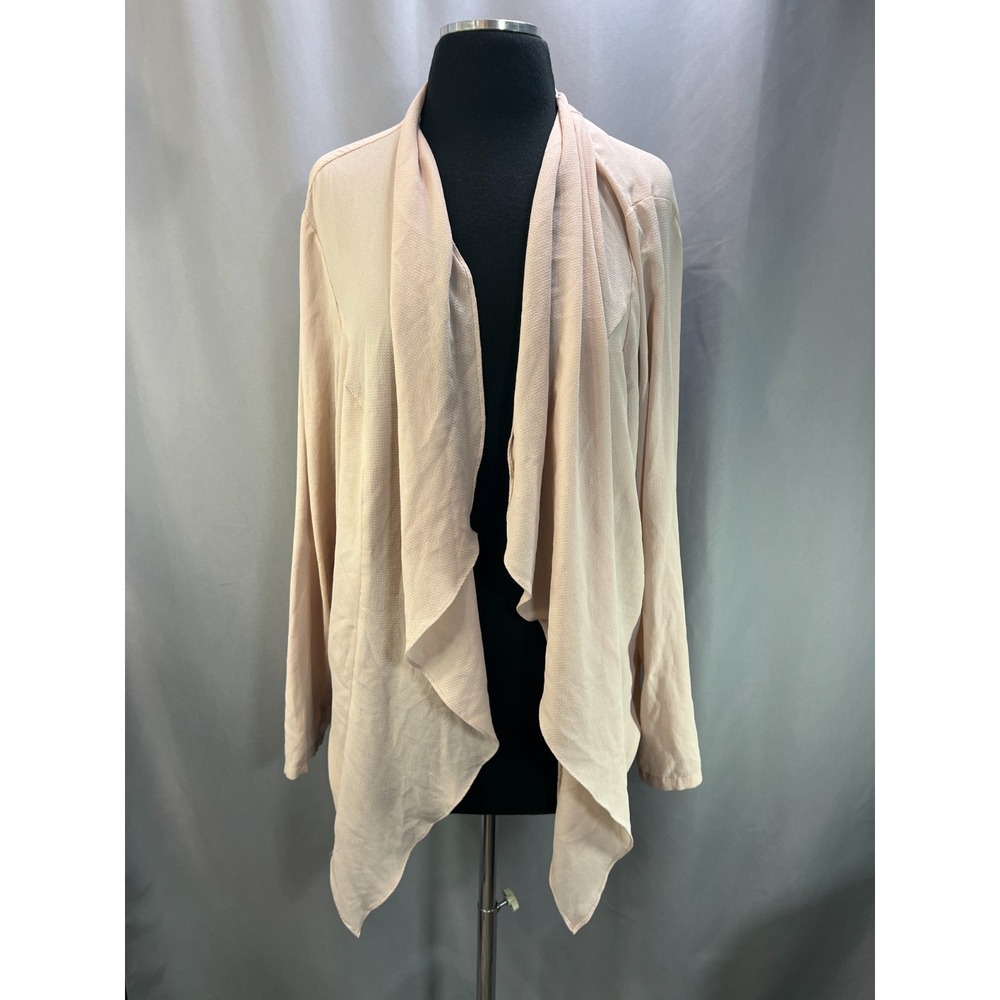 Torrid Super Soft Cardigan Sweater Womens 3X Peach Oatmeal Stretch Drape Front